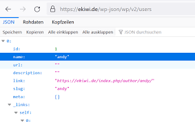 wordpress ist wp json wp v2 users eine