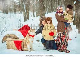 Family Spends Time Together Winter Stock Photo 569486854 gambar png