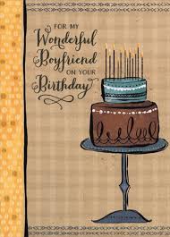 frosted cake boyfriend birthday card