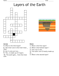 layers of the earth crossword wordmint