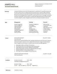 key resume words for management pay for my english admission paper     Professional Assistant Restaurant Manager Resume Template For Job