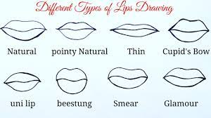 8 easy lips drawing diffe types