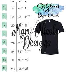 Gildan 640 Size Chart T Shirt Mockup Flat Lay