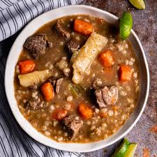 a thick y beef barley soup the