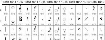 U1d100 Musical Symbols Clip Art Library