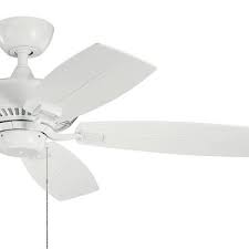 white downrod mount ceiling fan