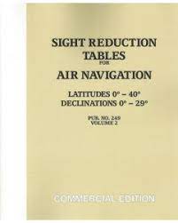 sight reduction tables for air