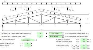 truss design spreadsheet