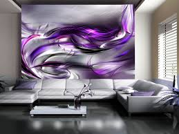 Wall Mural Purple Swirls Modern