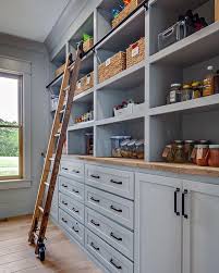 See more ideas about rustic pantry, rustic pantry cabinets, pantry cupboard. Gray Pantry Cabinets With Rustic Wood Countertops Cottage Kitchen