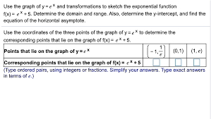 Solved Use The Graph Of Y Ex And