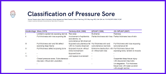 pressure ulcers sores clification