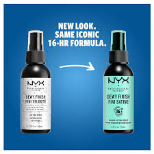 nyx makeup setting spray dewy finish