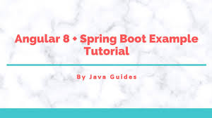 Angular 8 Spring Boot Example Tutorial