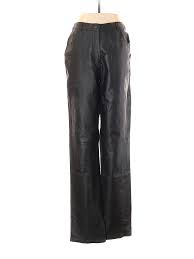 Details About Metrostyle Women Black Leather Pants 6 Tall