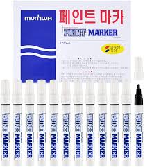Munhwa Paint Markers Pens Black 12