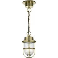 Solid Brass Hanging Porch Lantern In