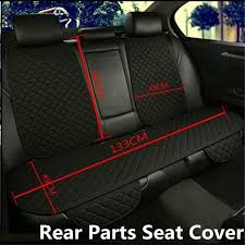 Blk Breathable Flax Rear Car Seat Cover