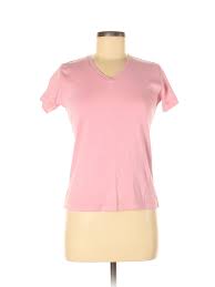Details About Sahalie Women Pink Short Sleeve T Shirt M