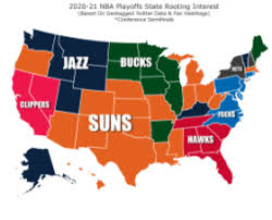 The quest for the larry o'brien trophy and the nba championship is on. Phoenix Suns Are America S Team In 2021 Nba Playoffs Map Shows