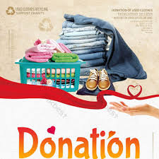 Concise and creative used clothes recycling old love charity donation  poster | PSD Free Download - Pikbest