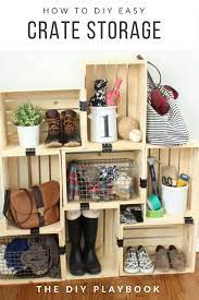 easy diy crate storage shelves the