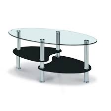 Hurst Clear Glass Oval Coffee Table