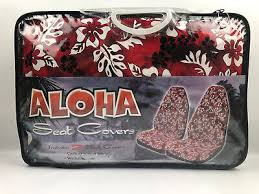 Aloha Hawaii Style Red Car Seat Covers