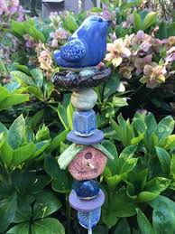Blue Bird On A Nest Garden Totem Gifts