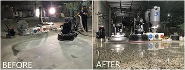 floor buffing machine polished concrete