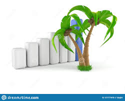 Palm Tree With Chart Stock Illustration Illustration Of