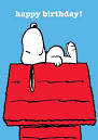 Snoopy greeting card for Pink & Greene.