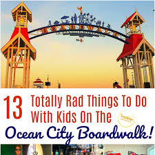 with kids on the ocean city boardwalk