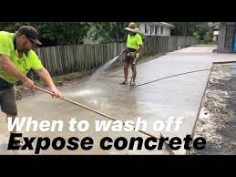 When To Wash Off Expose Concrete