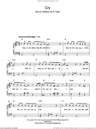 cry sheet for piano solo