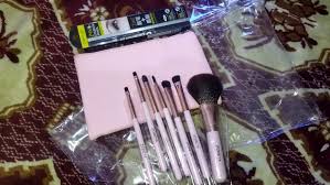 makeup brushes set 7 pcs baby pink