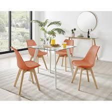 modern wooden leg dining chairs