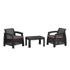 Coastline 3pc Outdoor Patio Set