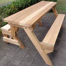 One Piece Folding Picnic Table Out Of