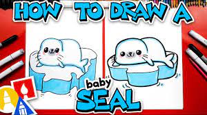 how to draw a baby seal cartoon you