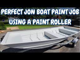 paint roller jon boat painting project