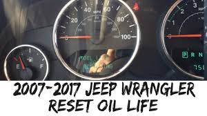 2007-2017 Jeep Wrangler Reset Oil Life Maintenance Reminder How To - YouTube