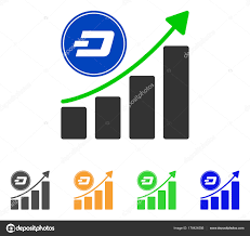 Dash Growing Chart Vector Icon Stock Vector Ahasoft