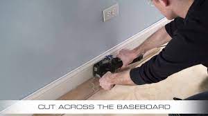 how to flush cut baseboard with dremel