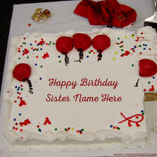 birthday cake image edit with sister name