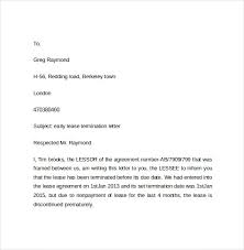 Early Lease Termination Letters 9 Download Free Documents