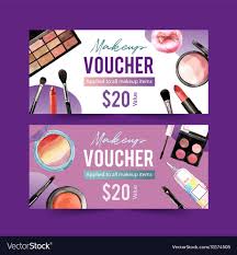 cosmetic voucher design with eyeshadow