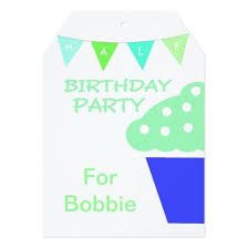 Cupcake Half Birthday Party Invitation Invitations 4 U