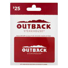25 outback steakhouse gift card