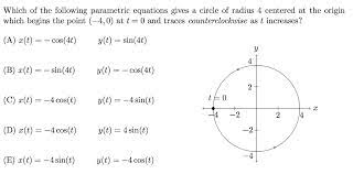 Following Parametric Equations